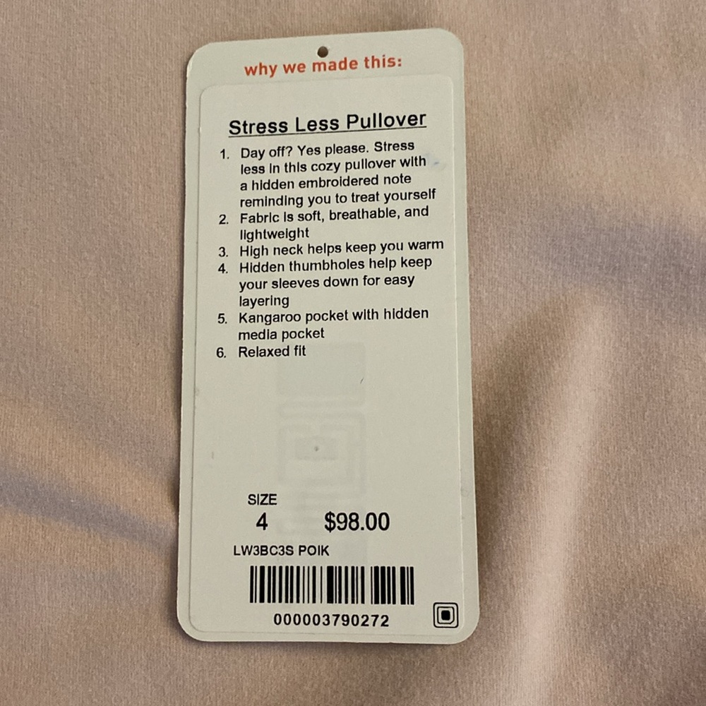 Lululemon Stress Less Pullover - Picture 4 of 10